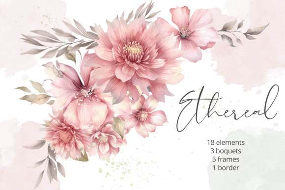 Download Watercolor Pink Flowers PNG Clipart - Premium Resources