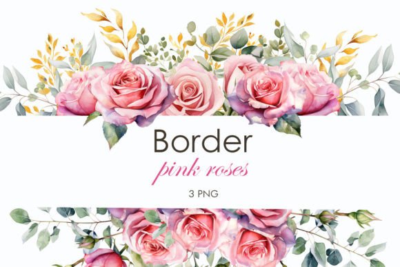 Download Rose Border. Pink Roses Clipart - Premium Resources