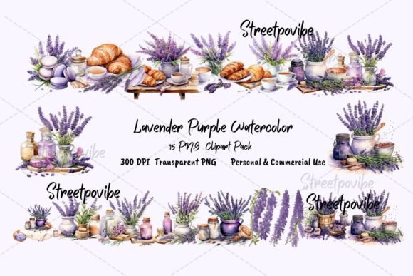 Download Lavender Flower Watercolor Clipart PNGs - Lavender flower Collection