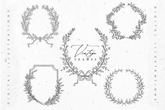 Download Greenery Line Art Frames Vol.4 - Greenery Collection